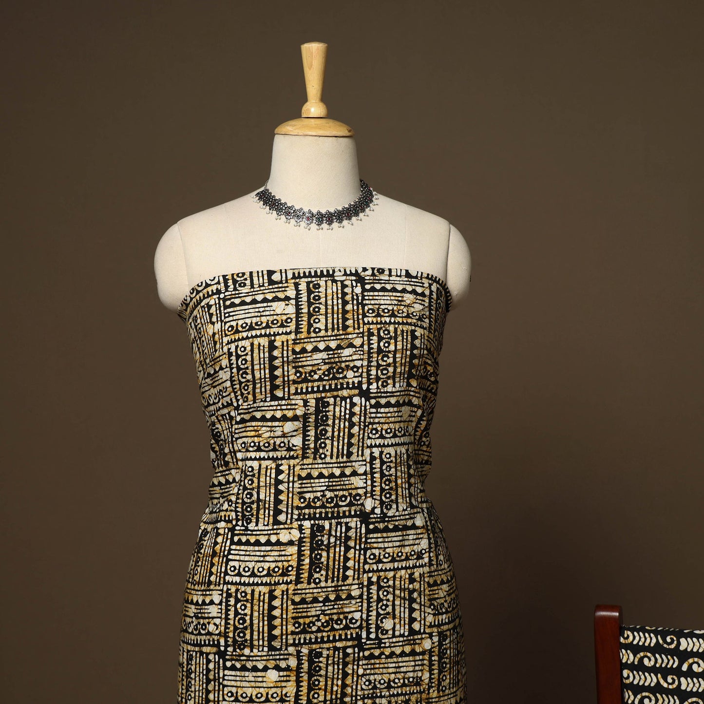 Black - 3pc cotton kutch batik dress material 08