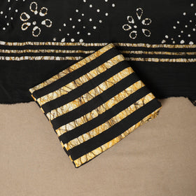 Black - 3pc cotton kutch batik dress material 12
