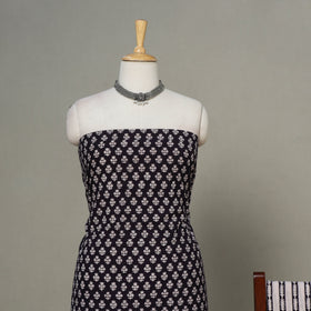 Black - 3pc cotton unstitched bagh dress material 10