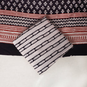 Black - 3pc cotton unstitched bagh dress material 10