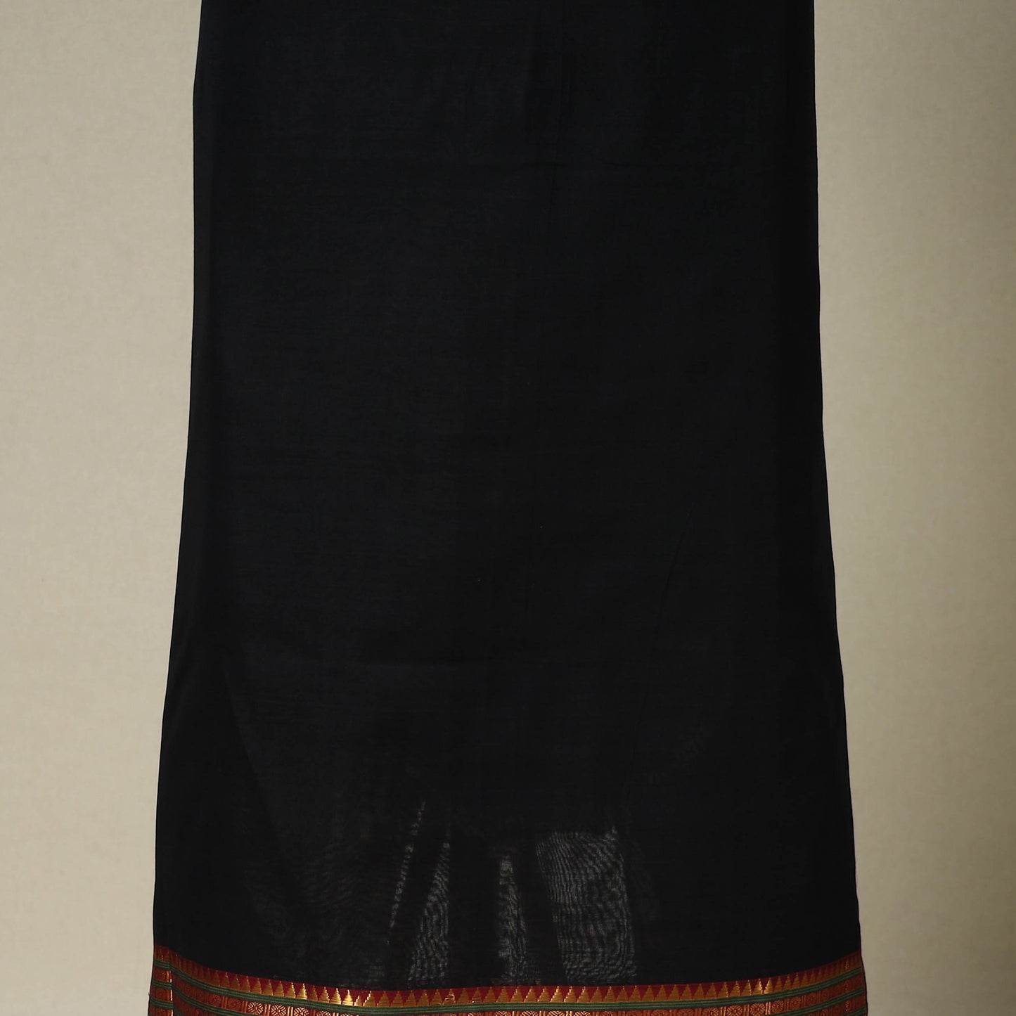 Black 3pc Cotton Unstitched Dharwad Dress Material
