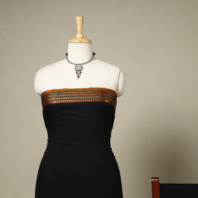 Black 3pc Cotton Unstitched Dharwad Dress Material