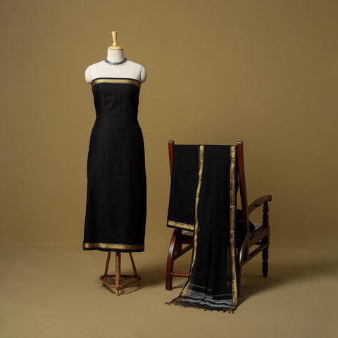 3pc cotton unstitched dharwad dress material with border 03