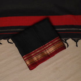 Black - 3pc cotton unstitched dharwad dress material