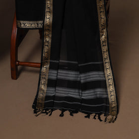 Black - 3pc cotton unstitched dharwad dress material