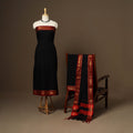 Black - 3pc cotton unstitched dharwad dress material