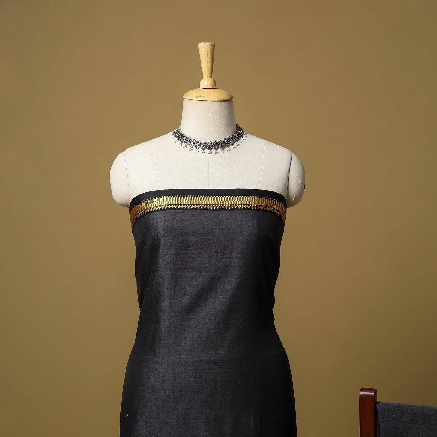 3pc cotton unstitched dharwad dress material with border 12