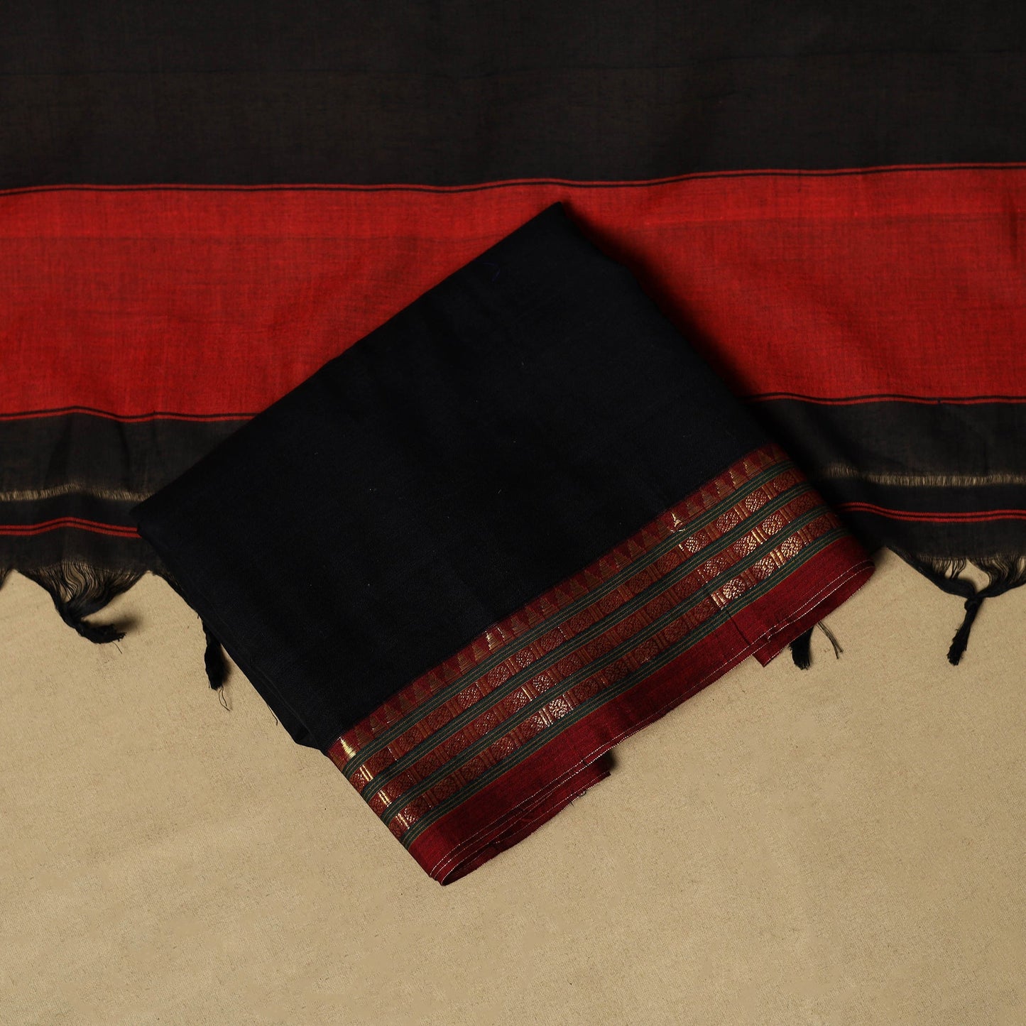 3pc cotton unstitched dharwad dress material with border 34