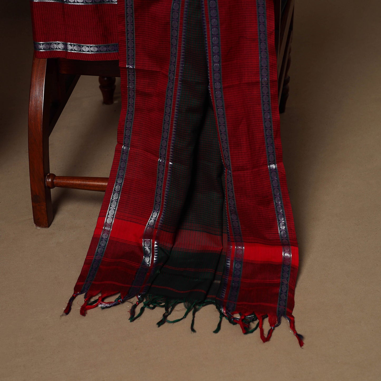 Black - 3pc cotton unstitched dharwad dress material