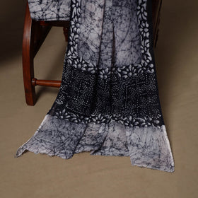 Black - 3pc cotton unstitched hand batik dress material 02