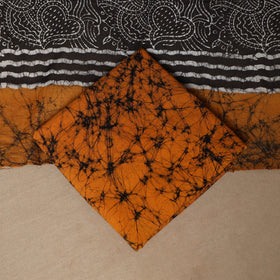 Black - 3pc cotton unstitched hand batik dress material 06