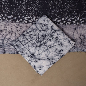 Black - 3pc cotton unstitched hand batik dress material 02