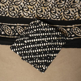 Black - 3pc cotton unstitched kutch batik dress material 10