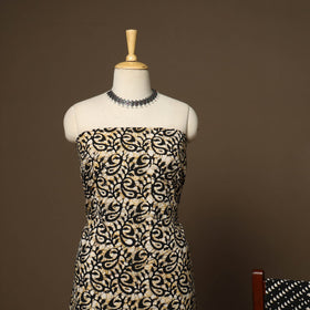 Black - 3pc cotton unstitched kutch batik dress material 10