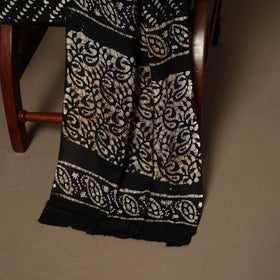 Black - 3pc cotton unstitched kutch batik dress material 10