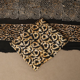 Black - 3pc cotton unstitched kutch batik dress material 20