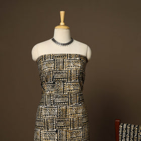 Black - 3pc cotton unstitched kutch batik dress material 26