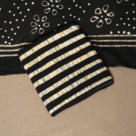 Black - 3pc cotton unstitched kutch batik dress material 34
