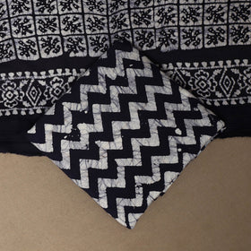 Black - 3pc cotton unstitched kutch batik dress material 08