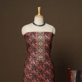 Black - 3pc digital merino wool unstitched dress material