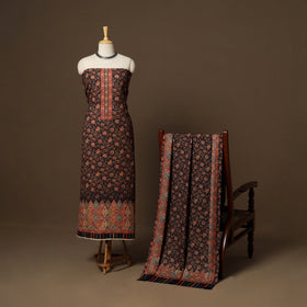 Black - 3pc digital merino wool unstitched dress material