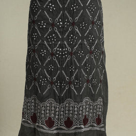 Black 3pc Embroidered Unstitched Kutch Bandhani Dress Material