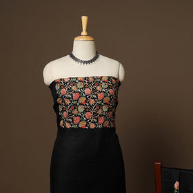 Black - 3pc hand embroidered work merino wool unstitched