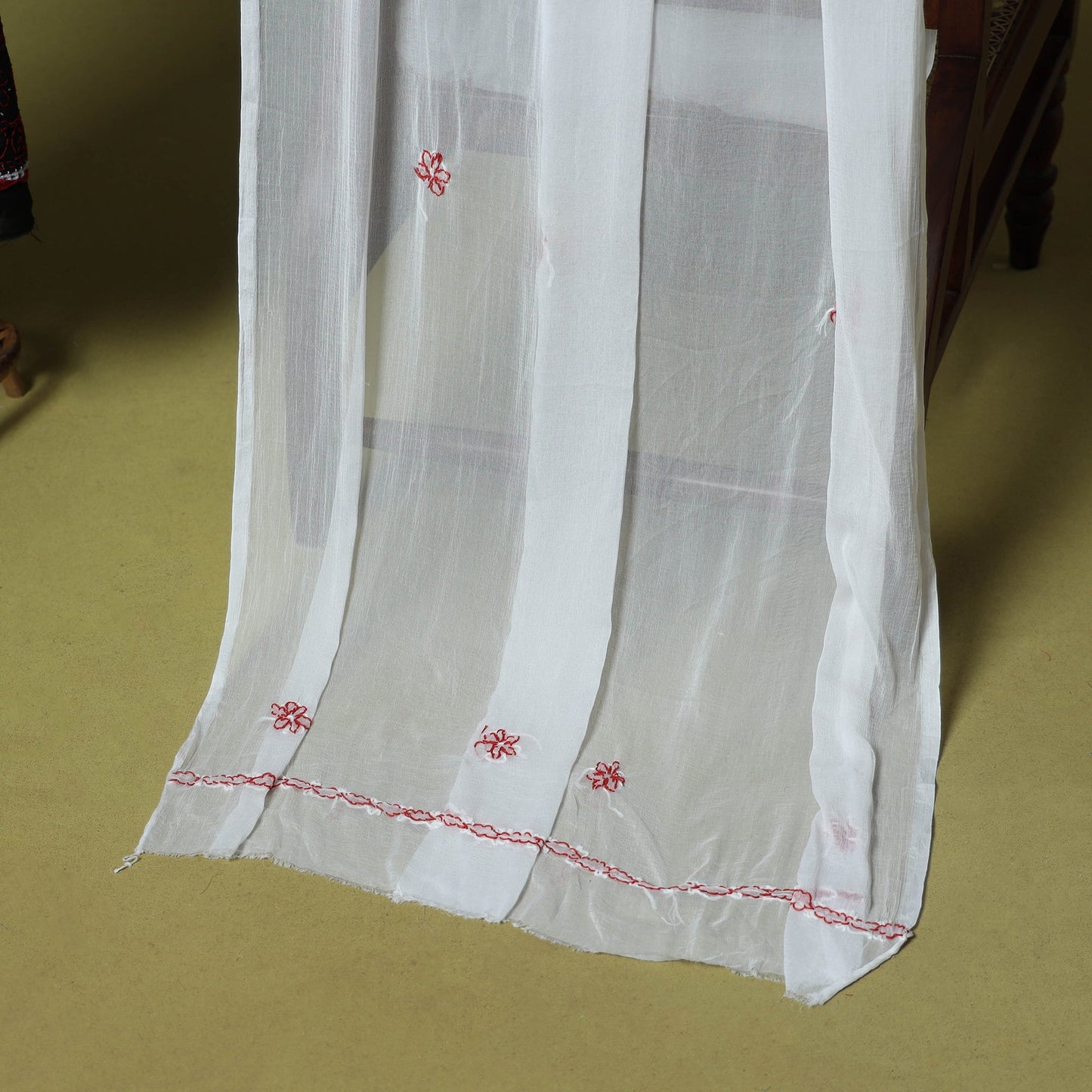 Black - 3pc hand embroidery cotton lucknow chikankari dress