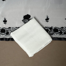 Black - 3pc hand embroidery georgette unstitched phulkari