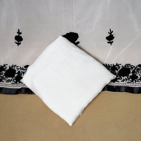 Black - 3pc hand embroidery georgette unstitched phulkari