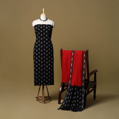 3pc handloom cotton pochampally ikat dress material 06