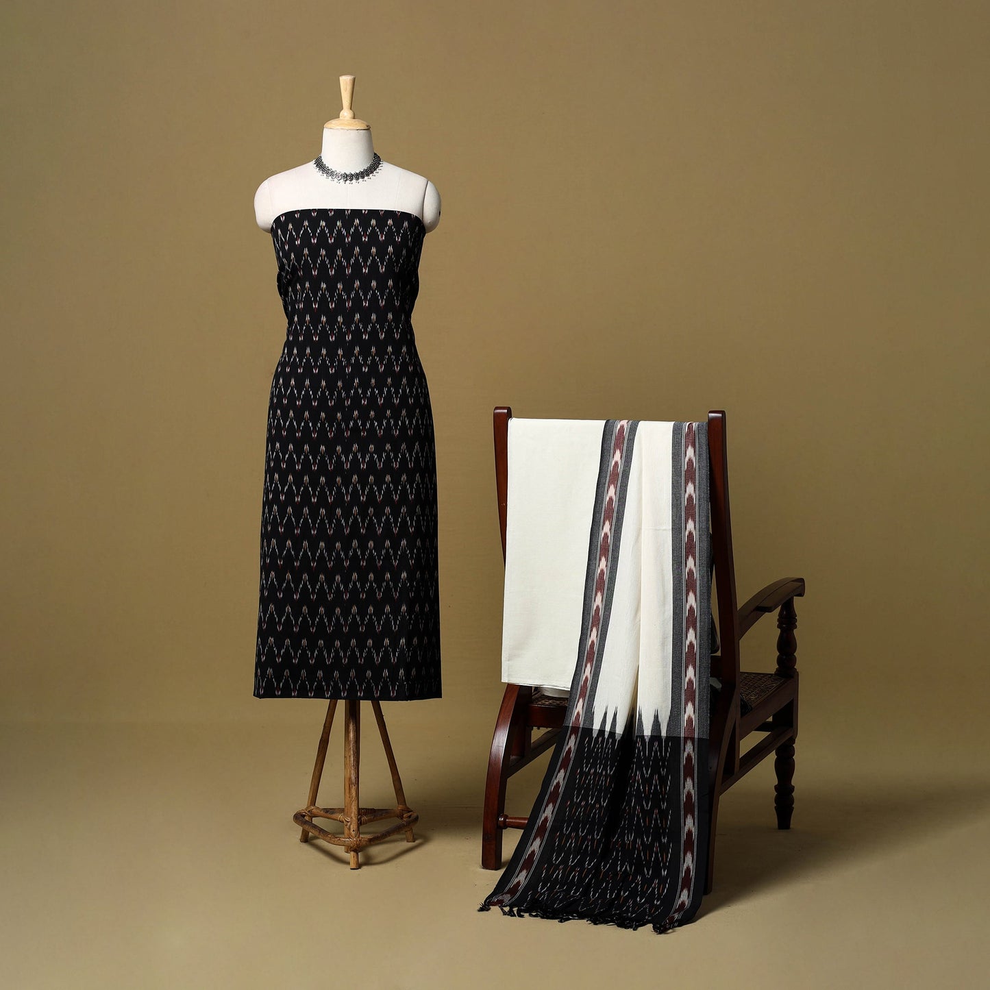 3pc handloom cotton pochampally ikat dress material 07