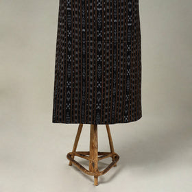 Black 3pc Handloom Cotton Sambalpuri Ikat Dress Material