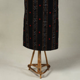 Black 3pc Handloom Cotton Sambalpuri Ikat Dress Material