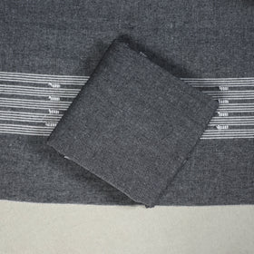 Black 3pc Handloom Cotton Sambalpuri Ikat Dress Material