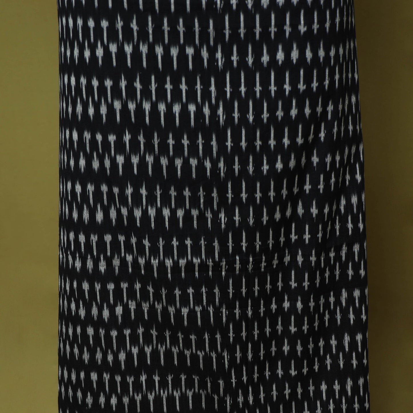 Black - 3pc handloom cotton unstitched pochampally ikat