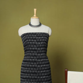 Black - 3pc handloom cotton unstitched pochampally ikat