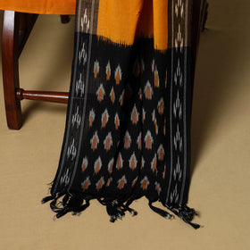 Black - 3pc handloom cotton unstitched pochampally ikat