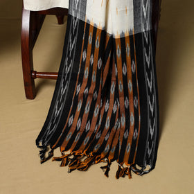 Black - 3pc handloom cotton unstitched pochampally ikat