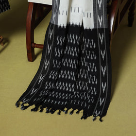 Black - 3pc handloom cotton unstitched pochampally ikat