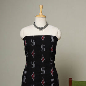 Black - 3pc handloom cotton unstitched sambalpuri dress