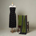 Black - 3pc handloom cotton unstitched sambalpuri dress