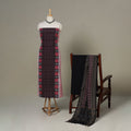 Black - 3pc handloom cotton unstitched sambalpuri dress