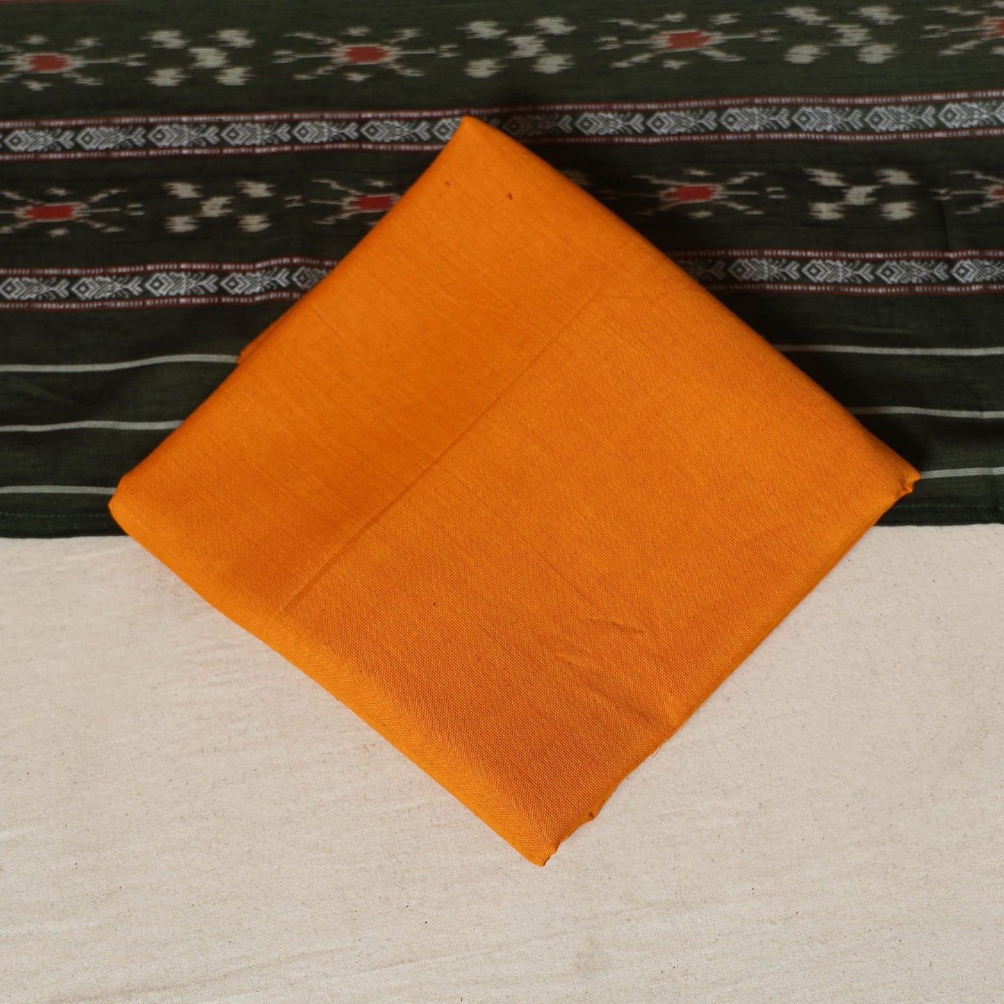 Black - 3pc handloom cotton unstitched sambalpuri dress