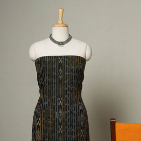 Black - 3pc handloom cotton unstitched sambalpuri dress