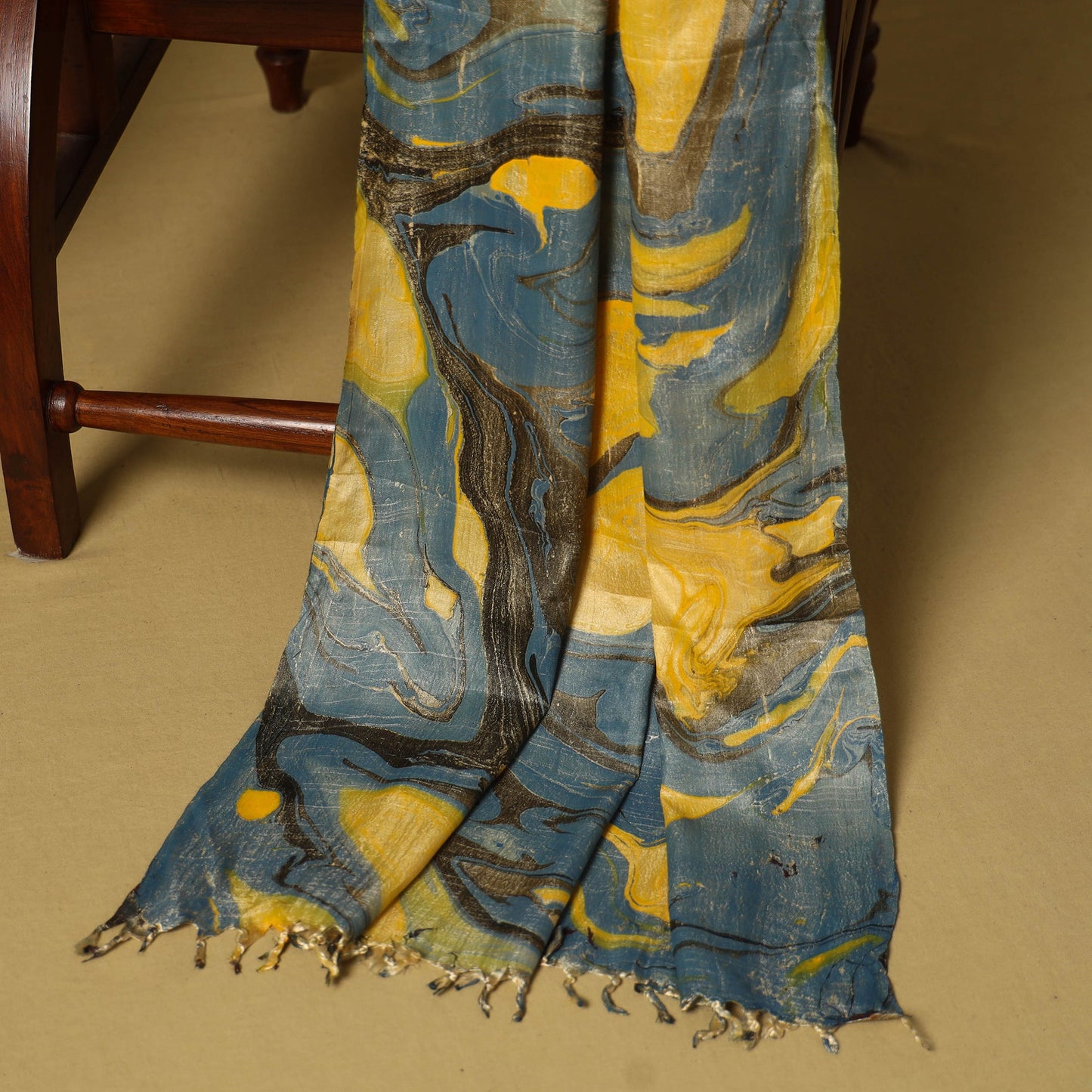 Black - 3pc handloom mulberry unstitched suit material set