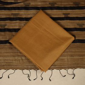 Black 3pc Handloom Tussar Silk Bhagalpuri Dress Material