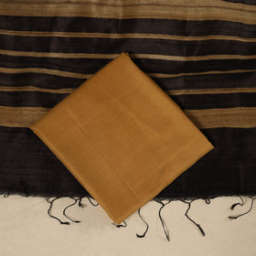 Black - 3pc handloom tussar silk bhagalpuri unstitched
