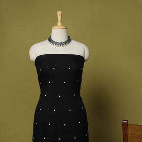 Black - 3pc ikat handloom cotton unstitched sambalpuri