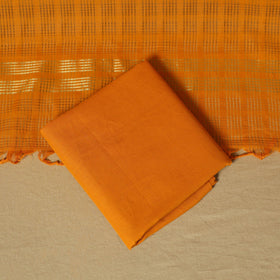 Black - 3pc karnataka weave cotton unstitched khun dress